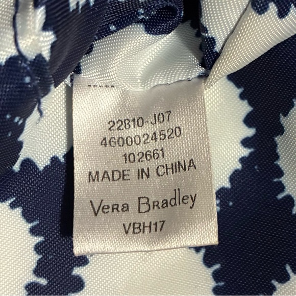 Vera Bradley Womens Adjustable Strap Lined Crossbody Bag Purse Blue Paisley - Picture 12 of 16